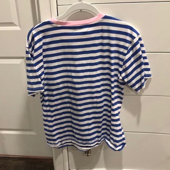 Topshop Blue and White Striped Tee - Picture 3 of 3